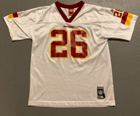 Vintage Mens Reebok Washington Redskins Clinton Portis Jersey Size XL-White Cover