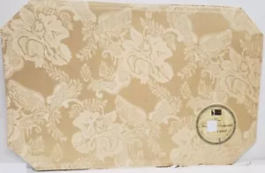 2 diverse tovagliette in tessuto damascato 12"x18", FIORI SU ORO,GIALLASTRO 14/12,REGGISENO - Foto 1 di 21