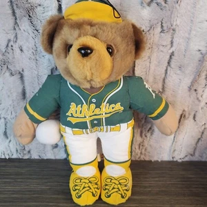 Vintage Oakland Athletics A's MLB Baseball Plush Teddy Bear 12" Stuffed Animal  - Picture 1 of 6