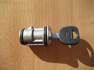 1999-14 GM Spare Tire Hoist Wheel Carrier Bumper Access Port Lock Cylinder & Key - Foto 1 di 4