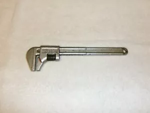 Vintage diamantgeschmiedeter C711 verstellbarer Schraubenschlüssel glatte Kiefer Affenschlüssel USA - Bild 1 von 3