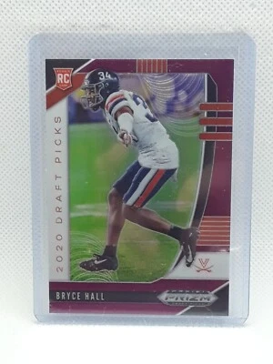 Bryce Hall 2020 Prizm Draft Football - Purple RC #170 - Virginia Cavaliers - Image 1 of 2