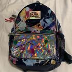 Justice Girls Colorful Backpack Bookbag Blue Silver Kids NEW