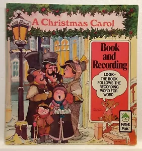 Dickens' A Christmas Carol 1977 7" Vinyl Record & Book Peter Pan Records - Picture 1 of 7