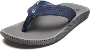 Sandalias de playa OluKai para hombre ulele 10435-TF26 azul profundidad/carbón totalmente nuevas - Imagen 1 de 6