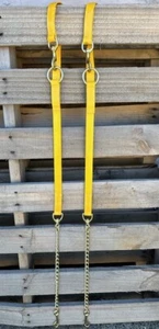 Auscoat Stall Tie Flat 25mm PVC (Pair) Snap & Plated Chain | 16 colour options - Picture 1 of 5
