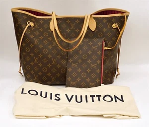 LOUIS VUITTON Monogram Neverfull GM Tote w/Pouch & Pivone Pink Interior  - Picture 1 of 22