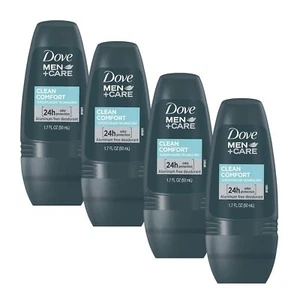 Men Care Clean Comfort Roll on Deodorant Aluminum Free for All Underarm 4pack - Picture 1 of 5