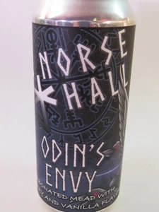 Craft BEER Empty Can ~ NORSE HALL Brewing Odin's Envy Mead ~ Martinsburg, WV - Picture 1 of 3