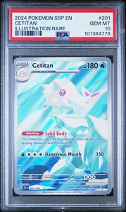 Cetitan #201 Illustrazione Rara | Pokemon Scintille Urgenti | PSA 10 GEM MINT - Foto 1 di 2