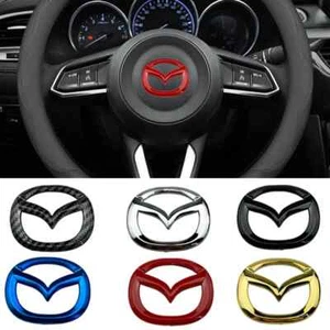 ABS Steering Wheel Emblem Cover Sticker for Mazda CX5 CX9 RX7 MX5 CX3 CX7 Decor - Foto 1 di 14