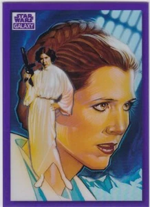 2022 Star Wars Chrome Galaxy Purple Refractor #35 Princess Leia Organa 13/25 - Imagen 1 de 2