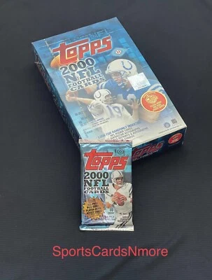2000 Topps Factory Sealed Hobby Football (1) Pack from Original Box - Image 1 of 2
