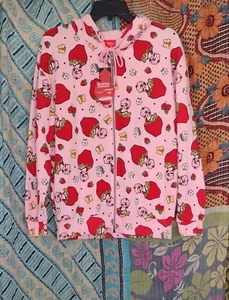 Women's Strawberry Shortcake Hooded Sweatshirt Zip Front size S NWT's 44B - Picture 1 of 2