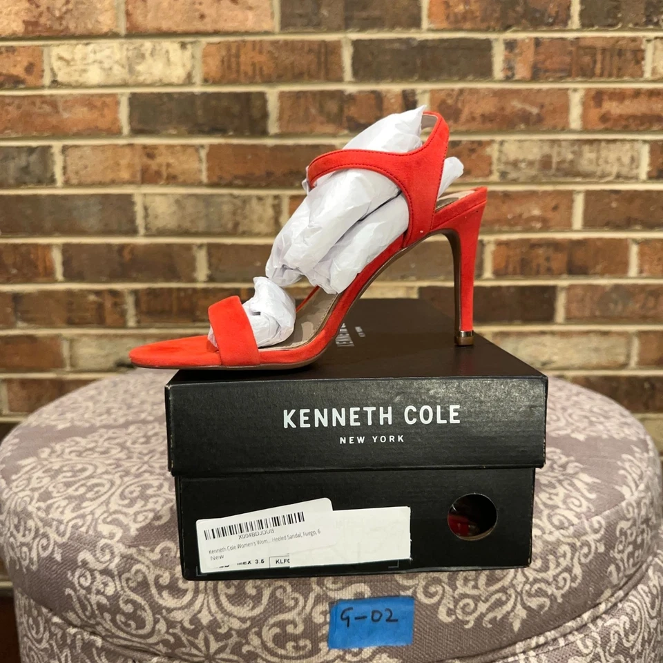 Sandalia de tacón de aguja Kenneth Cole New York para mujer Fuego talla 6 Foto 1 de 1