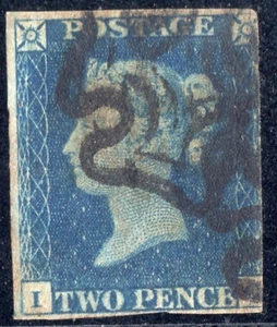 GB QV 1840 SG5  2d Blue IG Black MX 3 MARGINS - Picture 1 of 2