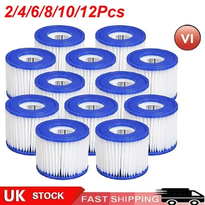 2-12Pc For Bestway Lazy Lay-Z-Spa Filters VI Cartridge Hot Tub Spa Swimming pool - Image 1 of 4