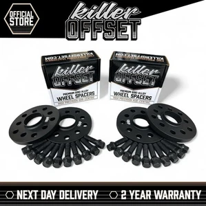 Killer Offset 12mm x 4 schwarze Spurverbreiterungen & Schrauben BMW M2 M3 M4 F80 F82 F87 - Bild 1 von 5