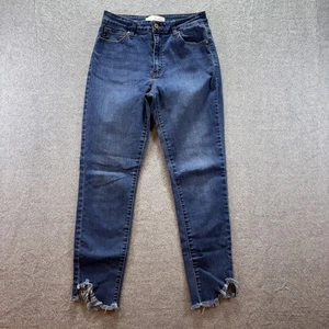 Kancan Estilo Mid Rise Dark Blue Skinny Jeans Distressed Stretch 9/28 - Bild 1 von 9