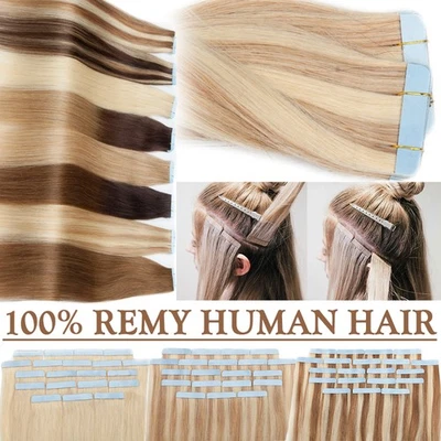 LIQUIDACIÓN Cinta Adhesiva en Extensiones de Cabello Humano 100% Remy Trama de Piel Sin Rastro Foto 1 de 4