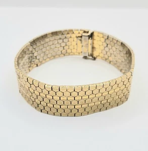 Vintage breites Teppicharmband Armband vergoldet - Bild 1 von 6