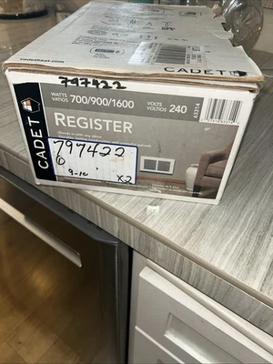 Cadet 1600 Watt Register Wall Heater With Fan Open Box New 63314 - Image 1 of 4