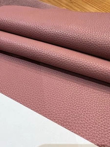 PebbleLeather Cow Hide 2.2-2.3mm 6sqf Ish Coral Pink Color - Picture 1 of 6