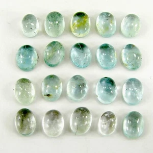 23.00 Ct Natural Aquamarine Loose Gemstone 7-8 mm Cabochon 20 Pcs Lot - 2567 - Picture 1 of 2