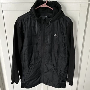Rip Curl MF Mick Fanning Collection Jacket Men's Small Black Full Zip Hood - Picture 1 of 8