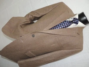 NWOT Ralph Lauren 44 Short Wool & Cashmere Brown Herringbone Jacket Coat NEW!. - Picture 1 of 8