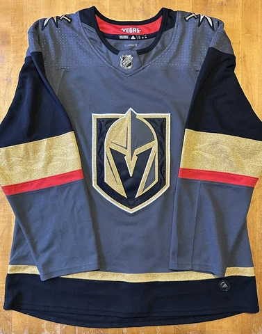 Adidas Las Vegas Golden Knights Authentic NHL Hockey Jersey Home Size 54 XL Gray Cover