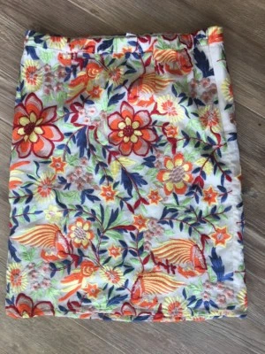 111. Saia lápis estilo YOANA BARACHI tamanho 2 pássaros floral Anthropologie AS554 nova com etiquetas - Imagem 1 de 4