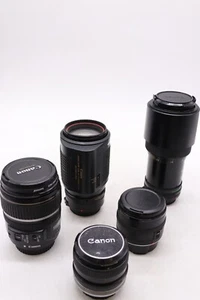 F x5 Vintage Camera Lenses Inc. Canon 24mm, Canon 75-200mm, Canon 28mm etc - Photo 1/7