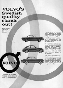 1961 Volvo P1800 Sports Coupe PV-544 & 122S Original Rare Ad - Foto 1 di 1