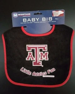 Black Texas A&M Aggies Baby Bib -- New w/ Tags - Picture 1 of 2