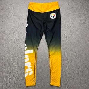 Pittsburgh Steelers Leggings Pants Women Small Black Yellow Forever Collectibles - Picture 1 of 14
