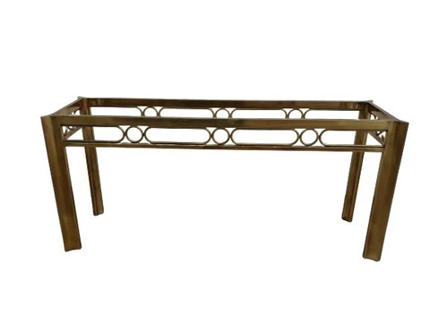 Vintage Mastercraft Brass Glass Console Table Hollywood Regency MCM Cover
