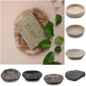 Marble Stone Soap Dishes Natural Stone Dish Tray Holder Bath Bathrooms Kitchen - Picture 1 of 27