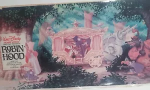 Banner poster negozio video vintage 70"x24"" Walt Disney Robin Hood anni '80 - Foto 1 di 19