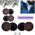 Hammer on Denim Replacement Jeans Buttons with Pins for Leather Jackets 17mm