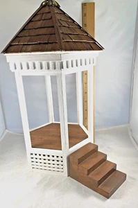 DOLLHOUSE GAZEBO 1:12 SCALE HANDMADE - Picture 1 of 14