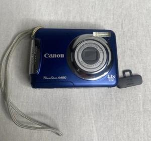 Canon Powershot A480 Rosso 10 Megapixel 3.3 Zoom Ottico | SOLO PER RICAMBI - Foto 1 di 9