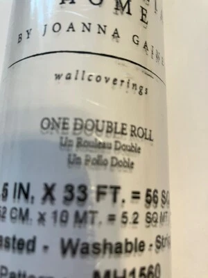 Sealed Magnolias  Home Joanna Gaines MH1560 White Shiplap Wallpaper Double Roll - Image 1 of 4