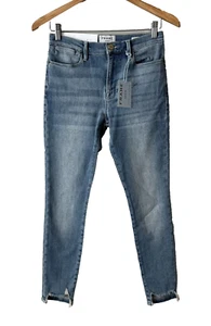 Frame Denim Le High Skinny Blue Jeans Women's Sz 27 4 Stretch Frayed Hem New NWT - Picture 1 of 12