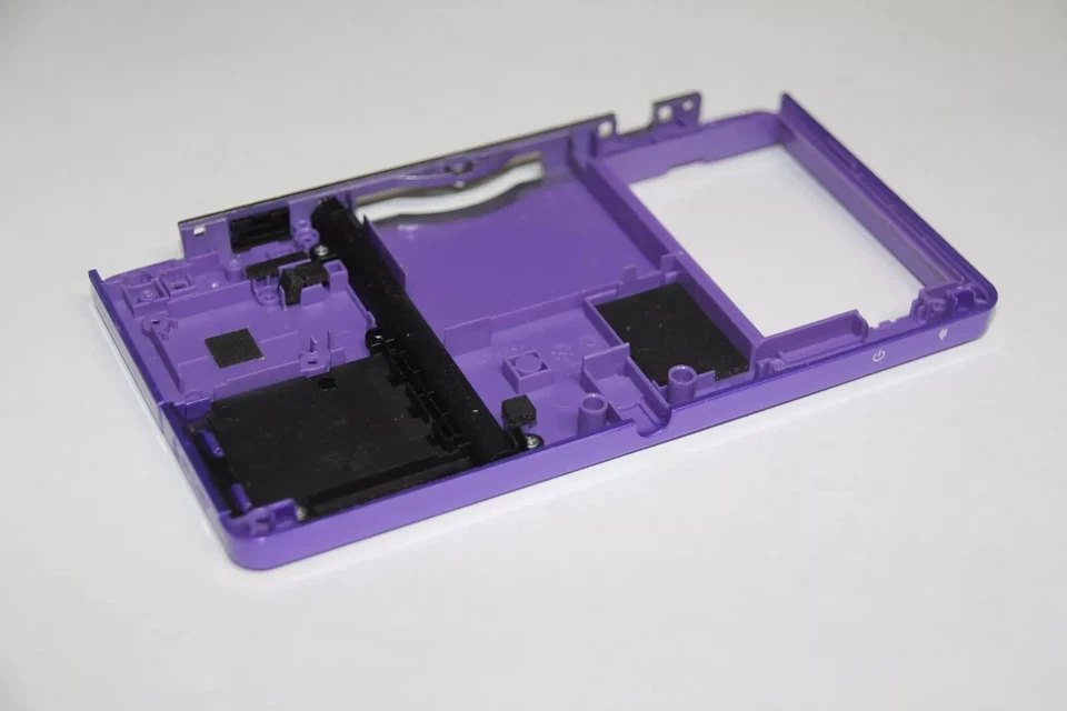 OEM NINTENDO 3DS PURPLE BOTTOM HOUSING SHELL PART, Motherboard Battery Holder - Image 1 of 1