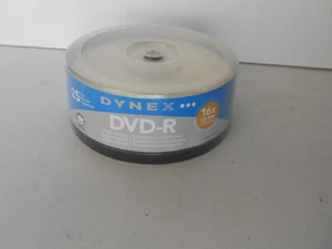 New Sealed Dynex DVD-R 120min 4.7GB 16X 25-Pack Recordable Discs FreeShip - Picture 1 of 3