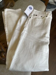 Neu mit Etikett DG2 cremefarbene Jeans gerades Bein, fünf Taschen, Größe 12 - Bild 1 von 4