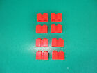 Lego 8 x Stein 4216 1x2 mit Nut Schiene für Rolltore rot (181121V)
