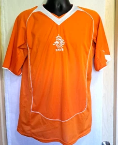 KNVB Netherland Soccer Futbol Club JERSEY MEN'S M-L Orange Shirt Gool Pullover - Picture 1 of 5