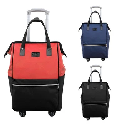 20" Waterproof Travel Bag w/4 All-Directional Wheels Rolling Carry-on Luggage - Image 1 of 4